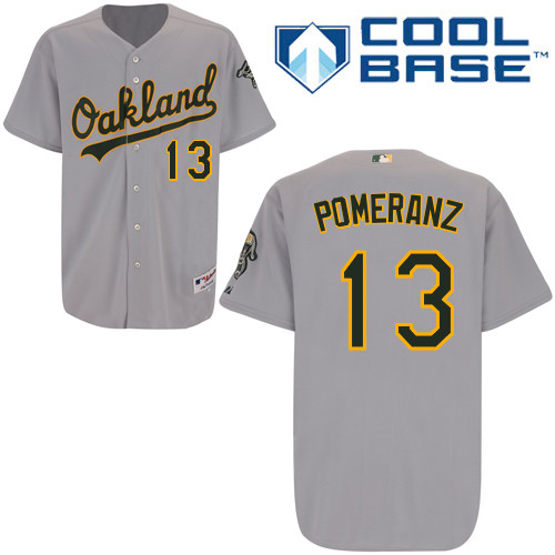 Drew Pomeranz #13 MLB Jersey-Oakland Athletics Men's Authentic Road Gray Cool Base Baseball Jersey